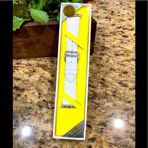 Balerion White Leather Apple Watch Band